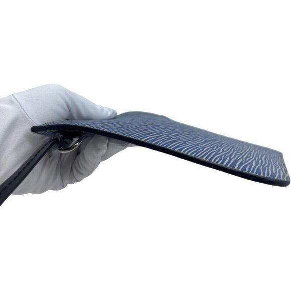 Authentic LOUIS VUITTON Denim Epi Pouch For Neverfull MM Blue Leather #36635523 - Picture 3 of 12